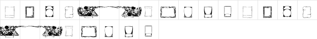 KR Deco Frames Regular  glyph index
