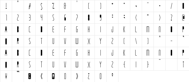TDA140607 AL  glyph index