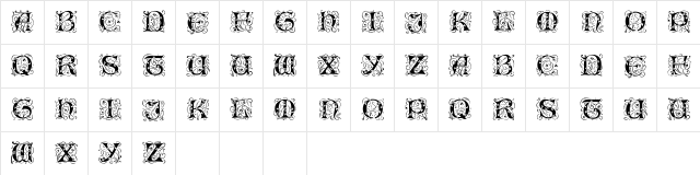 EileenCaps-Black Regular  glyph index