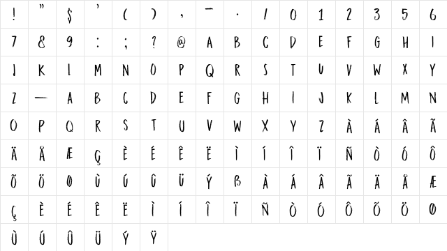 DK Darker Marker Regular  glyph index