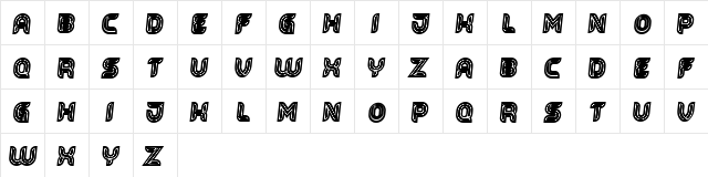 Speed Italic  glyph index