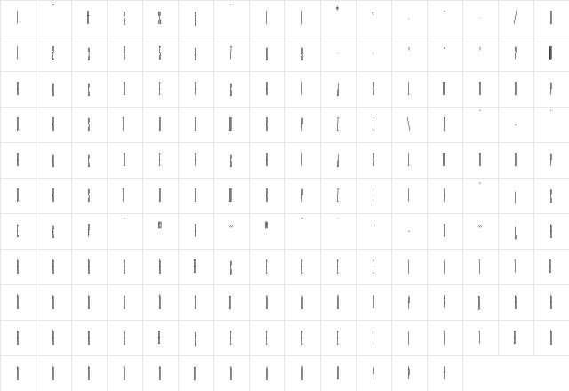 MacroscopicA Medium  glyph index