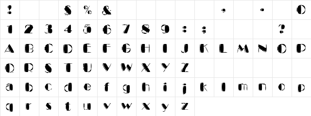Kaptin Tribble Wound Regular  glyph index