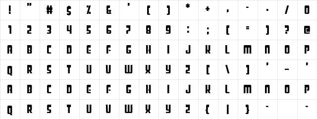 Star Trebek Regular  glyph index