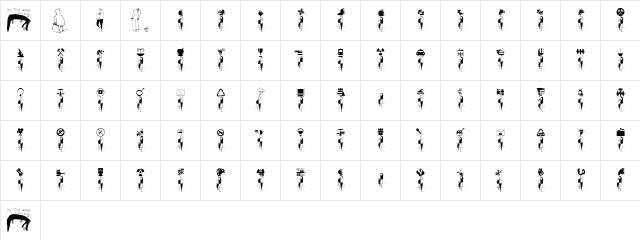 DadaSays Regular  glyph index