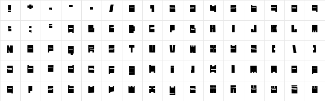 Valimo Regular  glyph index