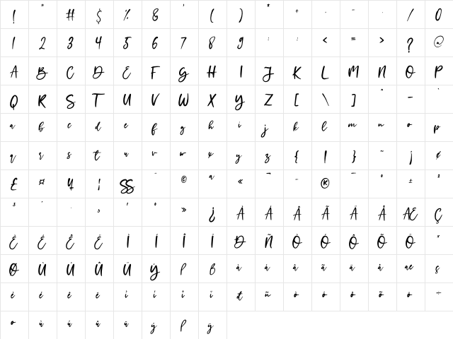 feeling lonely Regular  glyph index