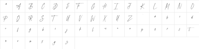 Anxiety Demo Regular  glyph index