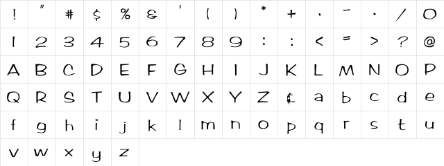 Firgid Regular  glyph index