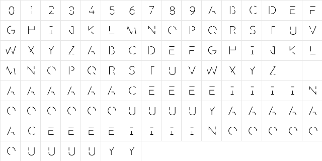 Minimum CAPS  glyph index