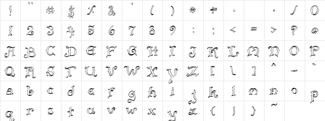 LOT Old World Regular  glyph index