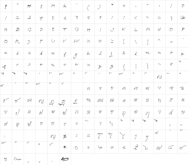 ZF ZimplyField Regular  glyph index