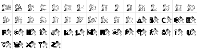 KG FUNKYGIRL Regular  glyph index