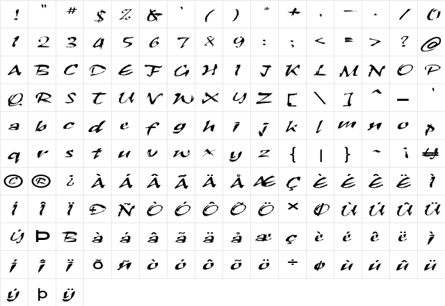 FZ HAND 26 EX Normal  glyph index