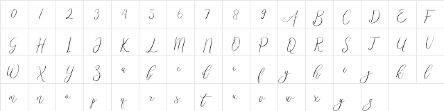 West London Regular  glyph index