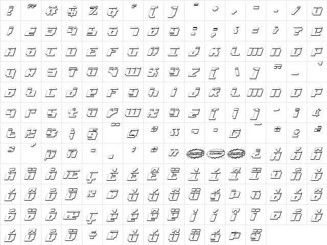 bad robot ital3dl ital3dl  glyph index