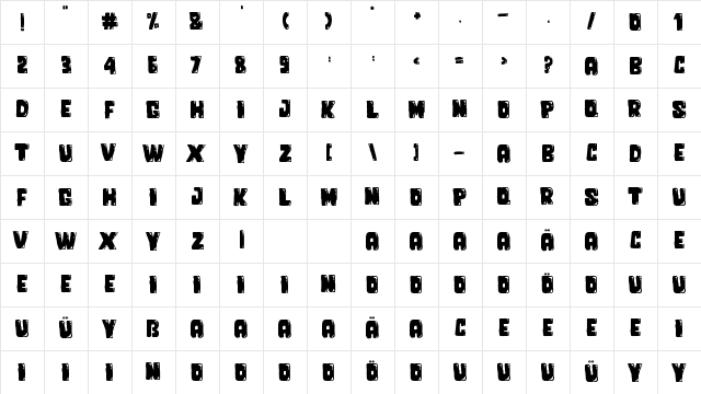 Winter Kingdom Regular  glyph index