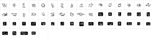 buddies Regular  glyph index