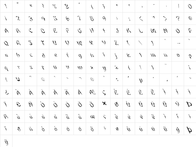 FZ UNIQUE 22 STRIPED LEFTY Normal  glyph index