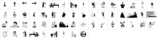 DramaticArts Regular  glyph index