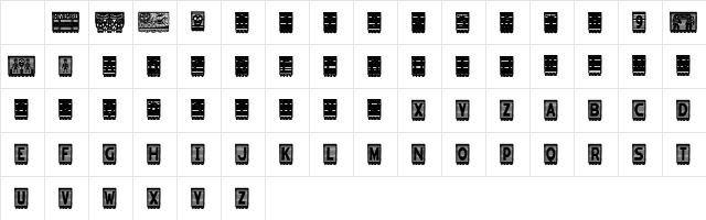 papel picado Regular  glyph index