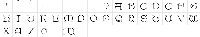 DieterCaps Regular  glyph index