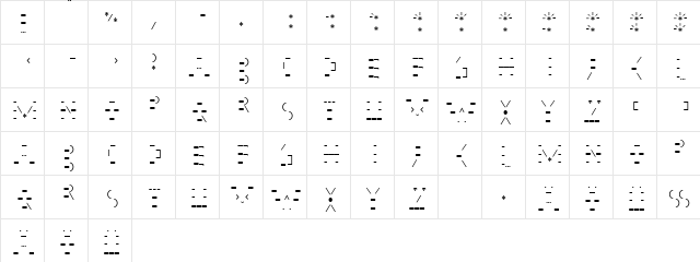 MMMteurs Real Regular  glyph index