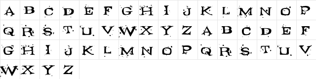 Fontocide Regular  glyph index