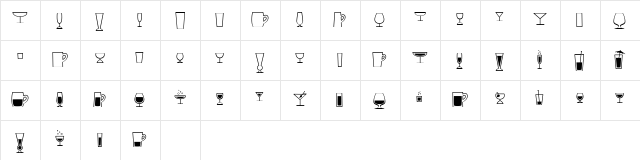 Lil' Tipsy BTN Regular  glyph index