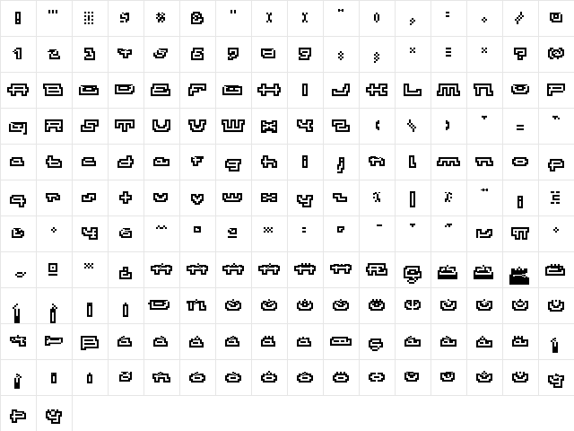 AtomicOutline Medium  glyph index