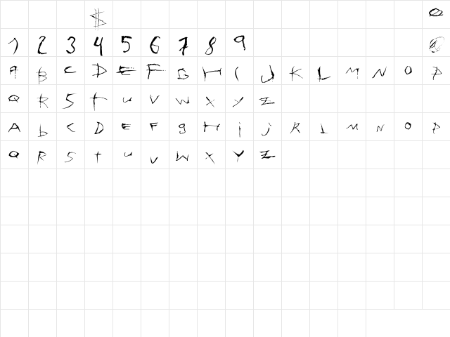 Sehnsucht Font Sehnsucht Font  glyph index