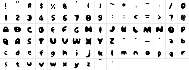Melt LV3  glyph index