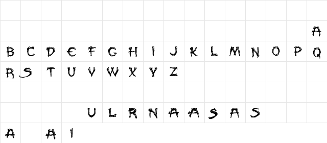 Paleos Demo Regular  glyph index