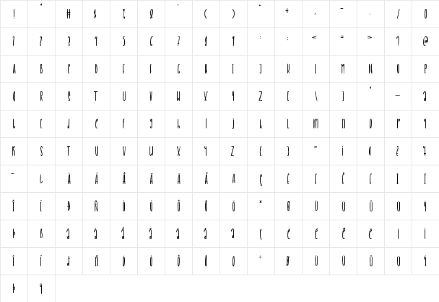 Delight Cookies Regular  glyph index