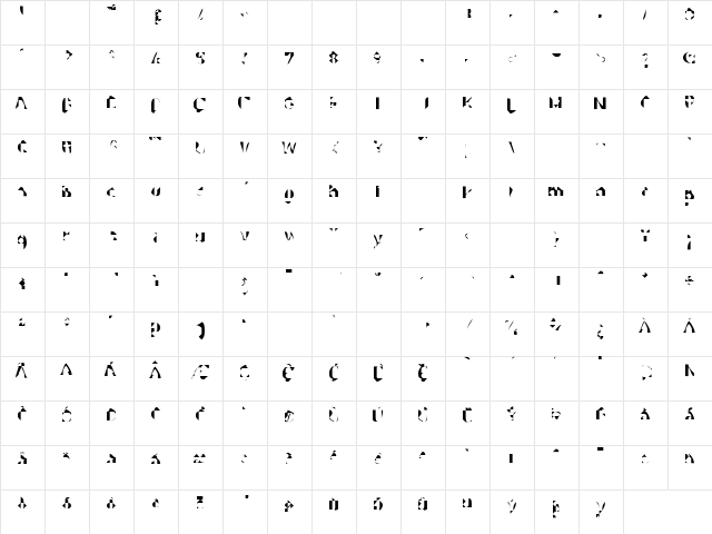 Knarkarsvin Regular  glyph index