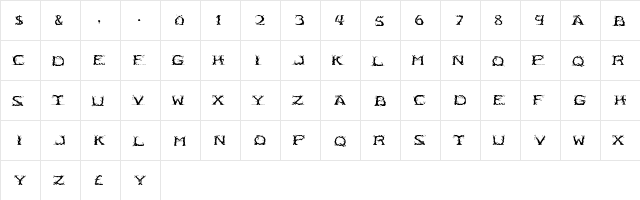 RM Entrees Regular  glyph index