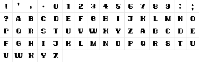 New Yorkers Regular  glyph index