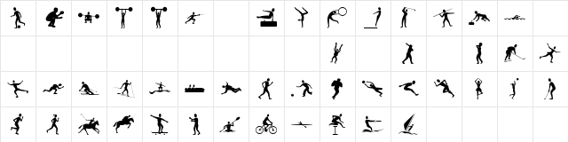 94 Regular  glyph index