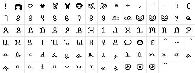 cmdreamit Regular  glyph index