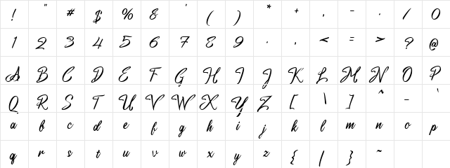 a Antara Distance Standard  glyph index