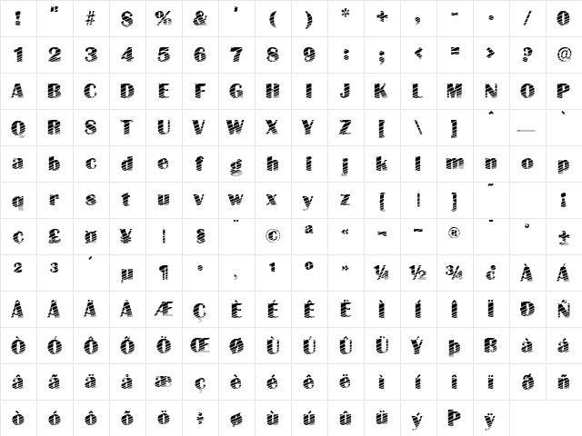 Whitney Regular  glyph index