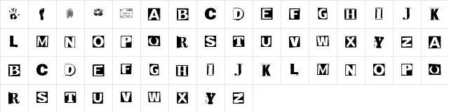 Revista Regular  glyph index