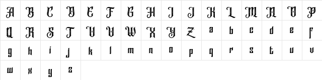 Fire Flight FREE Regular  glyph index
