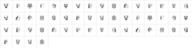 Masks 3D Regular  glyph index