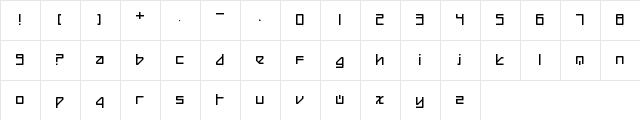 Beijing Regular  glyph index