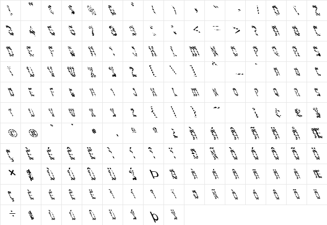 FZ UNIQUE 27 STRIPED LEFTY Normal  glyph index