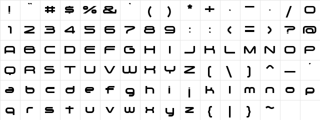Zygo Regular  glyph index
