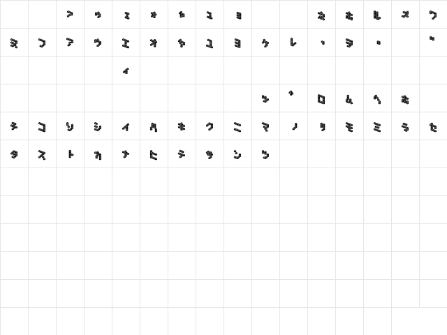 DemonCubicBlock NKP Tile Regular  glyph index