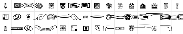 Griffin One Dingbats  glyph index