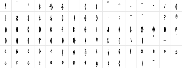 Applesauce06 Regular  glyph index